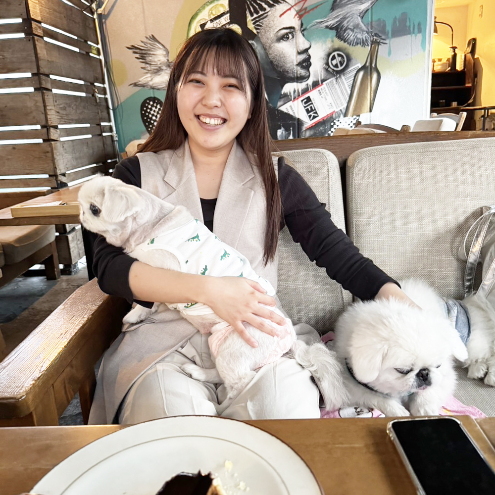 卒業犬の白玉ちゃんと大福くん♪